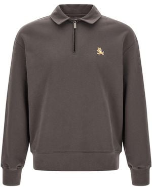 Maison Kitsuné Felpa 'Chillax Fox' - Grigio