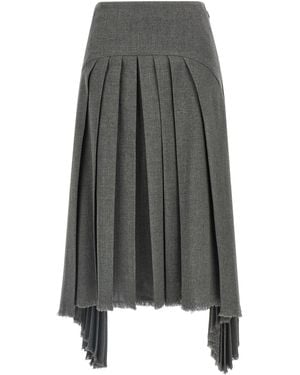 Jil Sander Skirt 'Skirt 106 Pl Emb' - Grey
