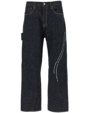Undercover Jeans Con Cuciture Asimmetriche - Blu