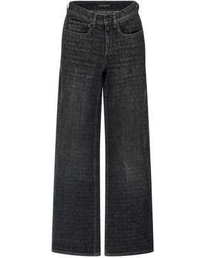 Balenciaga Wide Leg Jeans - Black