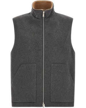 Lardini Wool Vest - Grey