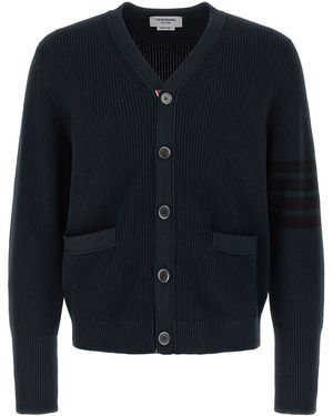 Thom Browne 'garment Dye' Cardigan - Blue