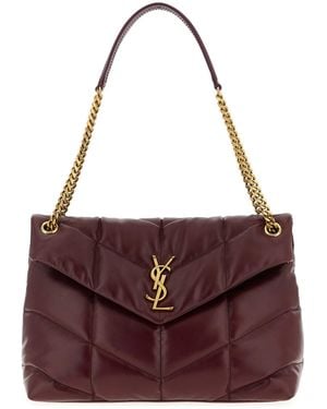 Saint Laurent 'puffer' Shoulder Bag - Purple