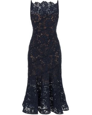 Self-Portrait 'spiral Lace' Lace Dress - Blue
