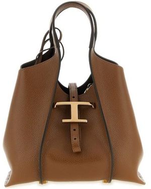 Tod's Borsa A Mano 'T Timeless' Mini - Marrone