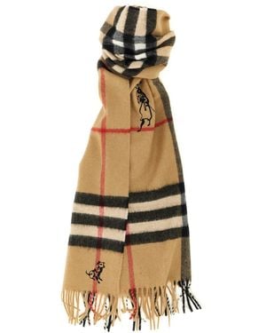 Burberry 'Check Mates' Scarf - Natural