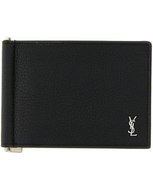 Saint Laurent 'tiny Cassandre' Card Holder - Black