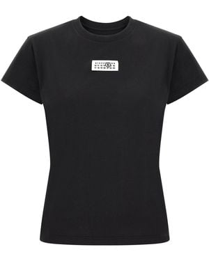 MM6 by Maison Margiela 'numeric Signature Mm6' T-shirt - Black