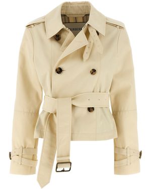 Burberry Short Trench Coat - Natural
