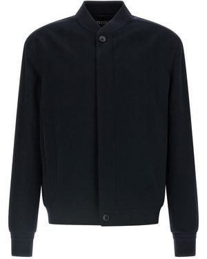 ZEGNA Oasis Cashmere Bomber Jacket - Blue