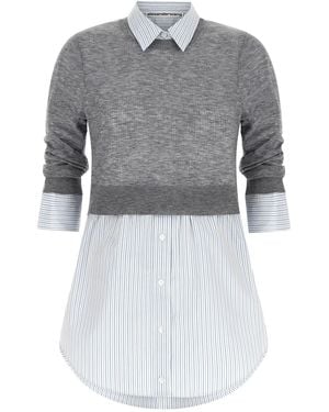 Alexander Wang Strickhemd - Grau