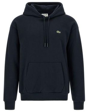 Lacoste Felpa Con Cappuccio Patch Logo - Blu