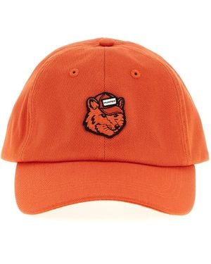 Maison Kitsuné Maison Kitsuné X Hunter 'fox Head' Cap - Orange