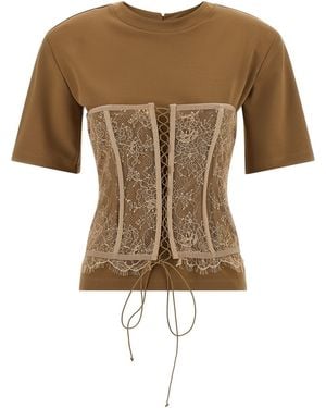 GIUSEPPE DI MORABITO Bustier T-shirt - Natural