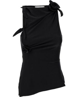 Coperni Asymmetric Flower' Top - Black