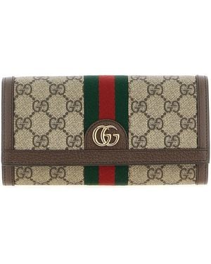 Gucci Geldbörse Mit Kette "Ophidia" - Grau