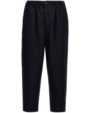 Marni Tropical Wool Crop Trousers - Blue