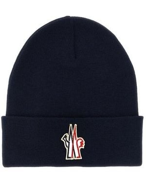 Moncler Berretto Patch Logo - Blu