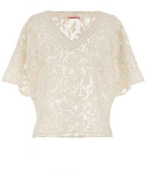 Pin-Up Stars Blusa Macramè - Bianco