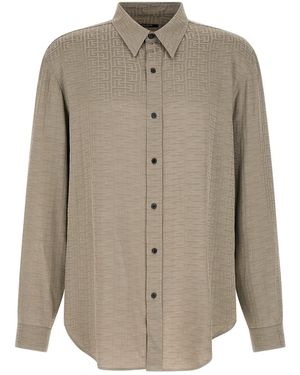 Balmain Jacquard Monogram Shirt - Natural