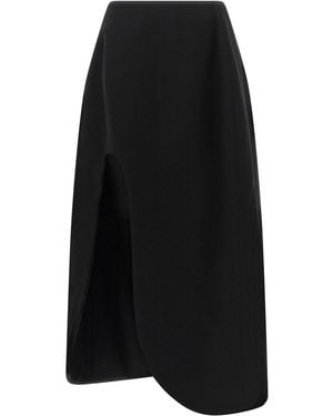 Jil Sander Schlitzrock "Skirt 158" - Schwarz