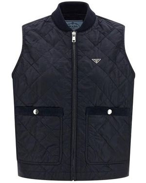 Prada Gilet Re-Nylon - Blu