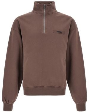 Jacquemus 'le Camionneur Gros-grain' Sweatshirt - Brown