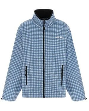 Miu Miu Felpa Pile Vichy - Blu