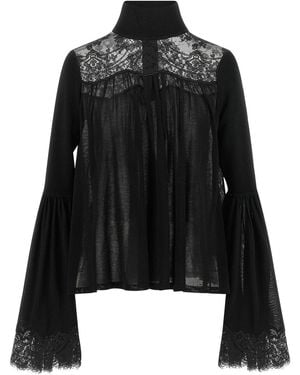 Zimmermann Blusa 'Valiant' - Nero