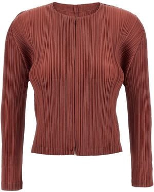 Pleats Please Issey Miyake 'monthly Colors: May' Jacket - Red