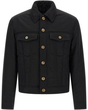 Versace 'medusa' Button Jacket - Black