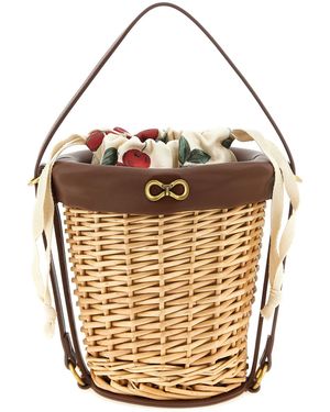 Twinset Wicker Bucket - Metallic