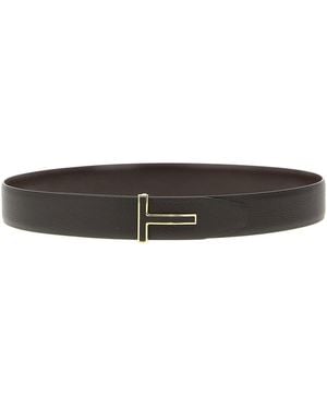 Tom Ford Cintura 'T Icon Reversible' - Nero