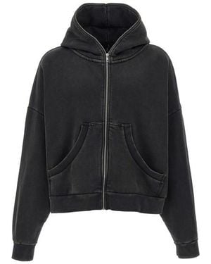 Entire studios 'eternal Zip Washed' Hoodie - Black