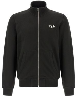 DIESEL 's-ginn-zip-iod' Sweatshirt - Black