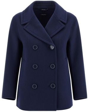 Max Mara 'elise' Coat - Blue