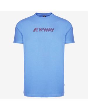K-Way Elliot 3D Stripes Logo - Blu