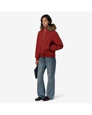 K-Way Tosca Wax Cotton Nylon - Rosso