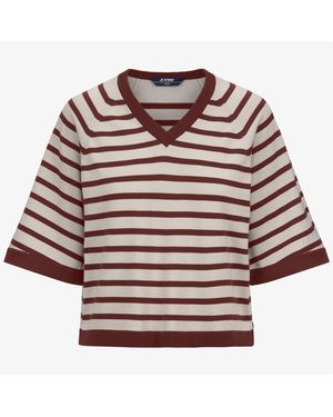 K-Way Marol Stripes - Marrone