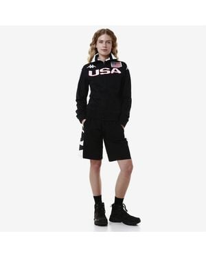 Kappa Eroi Jkt Usa Us Felpe Uomo Blu - Nero