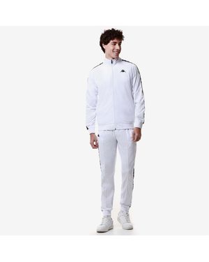 Kappa 222 Banda Rastoria Slim Pantaloni Uomo Bianco