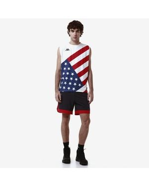 Kappa Drideca Us T-Shirt E Top Uomo, Donna Bianco - Blu