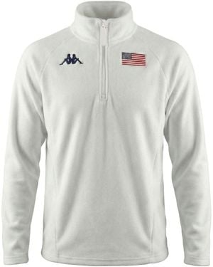 Kappa 8Cento 818 Usa Felpe Uomo, Donna Bianco - Grigio