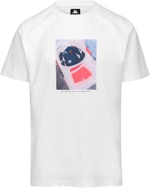 Kappa Allerys Tacchettee Genoa T-Shirt E Top Uomo Bianco