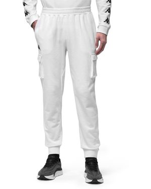 Kappa Iargo Pantaloni Uomo Bianco