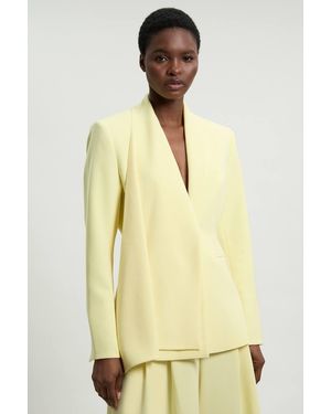 Karen Millen Soft Tailored Single Breasted Blazer - Yellow