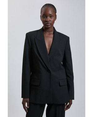 Karen Millen Compact Stretch Oversized Blazer - Grey