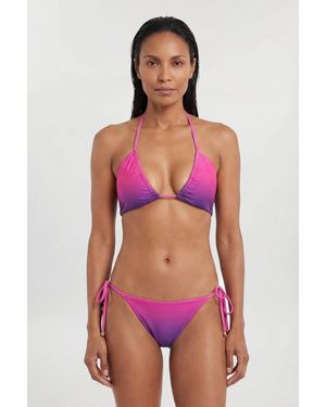 Karen Millen Ombre Tie Side Bikini Bottom - Pink