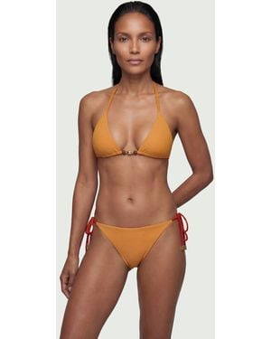 Karen Millen Reversible Bikini Bottom With Bead Detail - Orange