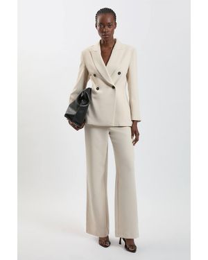 Karen Millen Tailored Double Breast Blazer - Natural
